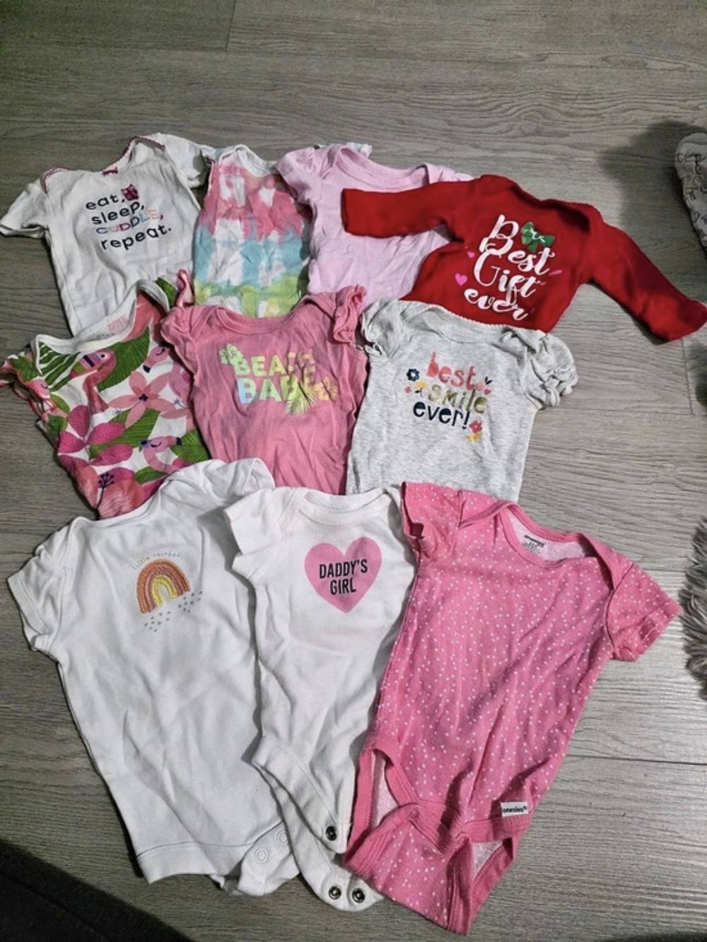 Newborn 0-3 Month Baby Bodysuit Onsies 10 Count